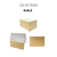 Cake Box Brown 8x8x5/4x6x3 inch