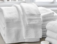 White  Cotton Hotel Bath Towel - 24x54 Inches putih Tuala