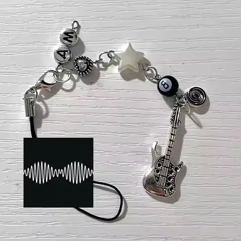 guitar Arctic Monkeys keychain 8 ball handmade
