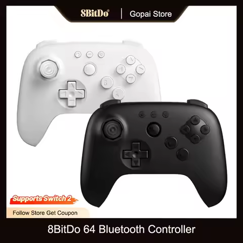 8Bitdo 64 Bluetooth Controller Gamepad for Analogue 3D, Nintendo Switch / Switch 2, PC, Windows, and