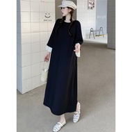 Oladivi Plus Size Fashion Women Dress Spring Autumn Casual Loose Oversized Long Tunic 60267 F054