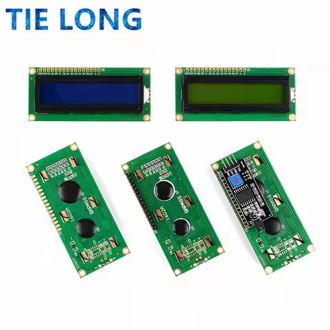 LCD1602 1602 LCD Module Blue / Yellow Green Screen 16x2 Character LCD Display PCF8574T PCF8574 IIC I