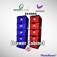 AppleLady 5 Tier Plastic Drawer Cloth Cabinet Storage Cabinet Laci Baju 4005