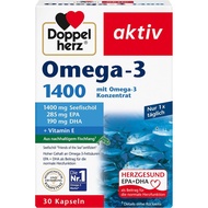 Doppelherz Omega-3 1400-High Dose Omega-3 Concentrate with Vitamin E-High Content Omega-3 Fatty Acid