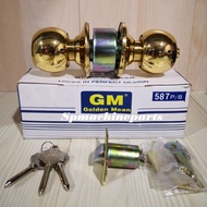 Heavy Duty Gold Cylindrical Door Lock Set 3100