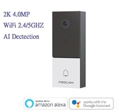 FOSCAM VD1 2K無線視像智能AI門鈴SD CARD/CLOUD儲存