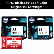 HP 63 Black &amp; HP 63 Tri-Color Original Ink Cartridges HP 63 Ink Cartridge HP 63 Black HP Ink Cartridge 63