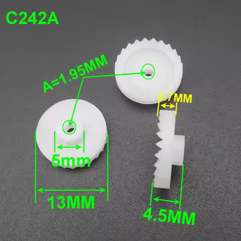 100Pcs/Lot 0.5M 24T Plastic Crown Gear 0.5 Modulus 24 Teeth Bore Aperture 2mm 1.95mm Tight Distribut