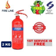 HERCULES 2KG DRY POWDER FIRE EXTINGUISHER WITH WALL BRACKET