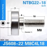 NTBG Male Thread M8 Screw Mechanical Guide Wheel Stainless Steel/Bearing Steel Pulley Rolling JS608-