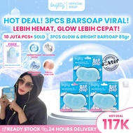 [1 MONTH Bright PACKAGE] 3 Pcs Brighty Glow & Bright Bar Soap Body Whitening Bath Soap Brightening S