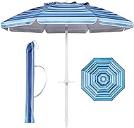 Aoxun Beach Umbrella with Tilt Aluminum Pole