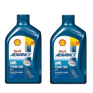 4T SHELL AX7 10W-40 / 15W-50 ENGINE OIL 1LITRE API SM JASO MA2 SEMI SYNTHETIC BASED