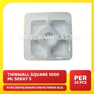 Thinwall 1000 ml SQ sekat 5 DM / Thinwall Bento / Thinwall Inner SLOP
