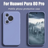 Squared Edge Liquid Silicone Phone Case for HUAWEI Pura 80 Ultra Pura 70 Pro P60 Art P50 P40 Pro Plu