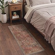 GENIMO 2x5 Runner Rugs for Hallway, Machine Washable Non Slip Vintage Rugs, Low Pile Lightweight Sof