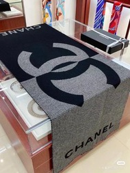 Chanel scarf 頸巾 圍巾 厚身 CC logo 羊絨 現貨 全新 Vic 專屬