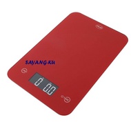 Tempered Glass Electronic Kitchen Scale *Red*Black*White(Max. Weighing 5KG)Free 2xAAA Battery/Touch 