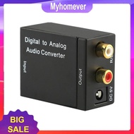 Digital To Analog Audio Converter Black Optical Coax Toslink RCA Audio Adapter Audio Converter Adapt