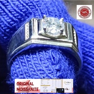 Original Moissanite Diamond Ring 1ct 6.5mm Genuine Silver Zircon List GRA Certificate