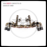 HMD Titanium Exhaust System Performance Catback For Chevrolet Corvette C8 Valve Muffler With X Racin