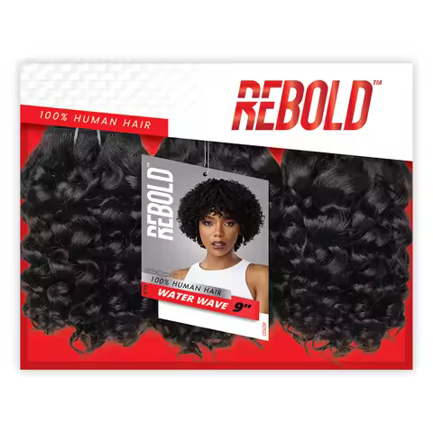 Sensationnel Human Hair Weave Rebold 3Pcs Water Wave 9"