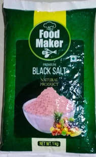Food Maker  เกลือดำหิมาลัย (Black Salt) สำหรับปรุงอาหาร 1 กิโลกรัม "เจ"