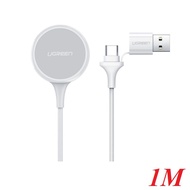 Ugreen 60969 1M 5V 1A Charger for Apple smart watches with type C port and usb with White MFI Chip C