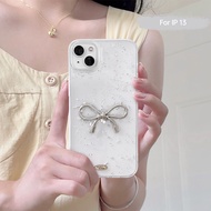Case Iphone Glitter Ribbon Clear Case Compatible For Iphone 11 12 13 15 XR Casing Cute Lucu