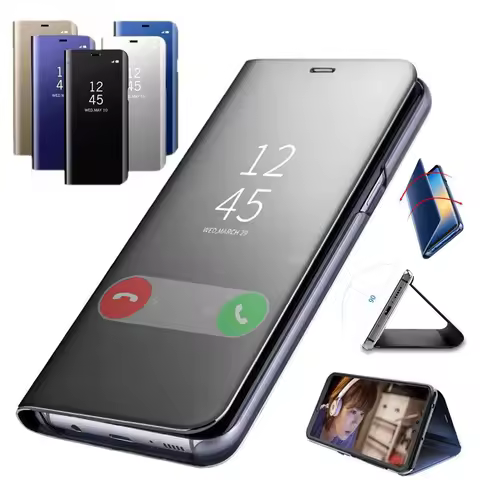 Clear Mirror View Stand Case For Huawei Honor X9A X8A X7A X9B X9C Flip Cover for Honor X9 A X8 A X7 
