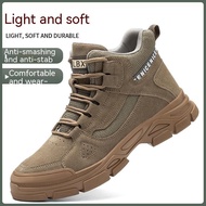 Quality Assurance High-Top Safety Shoes Men's Steel Toe Safety Boots Lightweight Steel Plate Work Site Safety Shoes Steel Toe Kick Not Bad  Men's Casual Boots Punctur