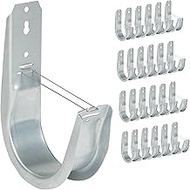 ICC Wall Mount J-Hook with Retainer Clip for Structured Cabling - Galvanized Steel Cable Management 