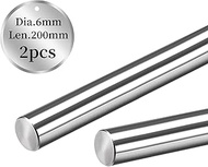 BELLA BAYS 2pcs 6mm x 200mm (0.2362 x 7.874 inches) Metric Linear Motion Rod Case Hardened Chrome Pl