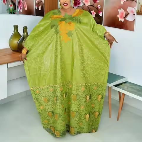 2026 African dresses for woman Kaftan Dress Embroidery Bazin Riche traditional outfit for wedding Pa