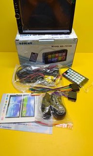 ☎️65955955、全新貨品、7018B雙DIN車用音響，內建藍牙和麥克風/軚盤遙控/7吋觸控螢幕車用收音機/支援手機鏡像連結/USB/SD/AUX/FM/跟倒車鏡頭、實物圖片(最後兩部/賤賣)