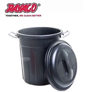 Rayaco 12 Gallon Dustbin/Tong Sampah Plastic Trash Bin with Handles Tong Air Hitam Pail Mandi Plasti