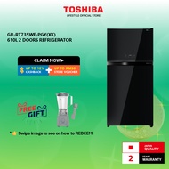 Toshiba GR-RT735WE-PGY(XK) 610L 2 Doors Refrigerator/Peti Sejuk/ 冰箱
