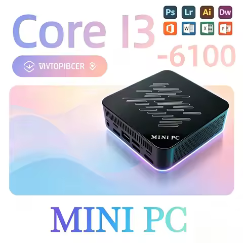 2026 Mini PC Intel Core i3-6100 Gamer Portable Computer 16GB RAM 2TB SSD FHD Bluetooth WiFi6 Gaming 