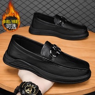 bata official store flat shoes Kasut lelaki kasual perniagaan gaya Inggeris satu kaki