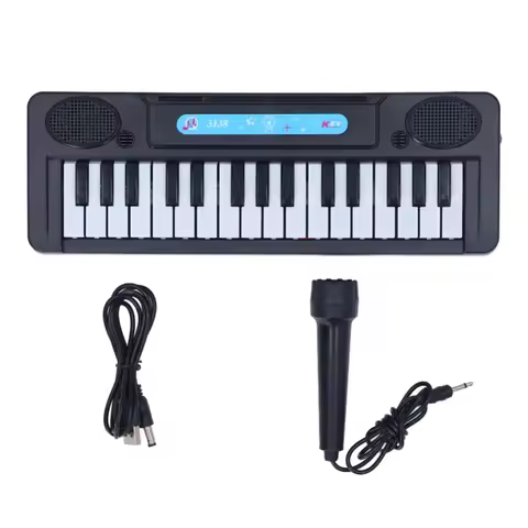 31 Keys Kids Piano Keyboard Portable Electronic Keyboard With Microphone For Beginners 3-6 Years Old