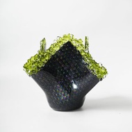 V1 低調奢華琉璃花瓶, 採用特殊五彩黑金玻璃窯燒而成