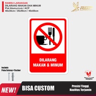 Eating and Drinking Signs - Aluminum Plate