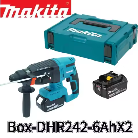 Makita DHR242 18V Brushless Cordless Rotary Hammer Drill 24mm Concrete 4700 IPM 3-Mode Heavy Duty Pr