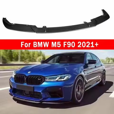 Body kit BMW F90 For BMW M5 F90 2021+ ST Style Carbon Fiber Car Front Bumper Diverter Spoiler Diffus