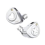SIMGOT EW300 1DD+1Planar+1PZT Hybrid Driver IEM HIFI Earphones with Detachable Nozzles Silver-Plated