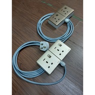 Custom made Extension (2+2) Gang Zenso 13A switch socket Trailing Extension Cable Wire (Customized L