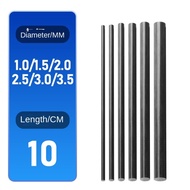 12pcs 1.0-3.5mm Solid Carbon Rod Carbon Connection Tube Fishing Rod Accessories Road Fishing Rod Mod