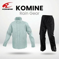 KOMINE RK-5433 / RK-543 Standard Rainwear - Motorcycle Rain Suit, PVC Coated Polyester, Wide Colour 