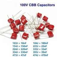 20pcs CBB Polypropylene Film capacitor 10nf-470nf 100v CBB Capacitors Kit 10NF 22NF 47NF 100NF 220NF