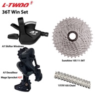 LTWOO A7 1x10S MTB Groupset 10-Speed Shift Lever Derailleur SUNSHINE Cassette 36T 42T 46T 50T VXM Ch